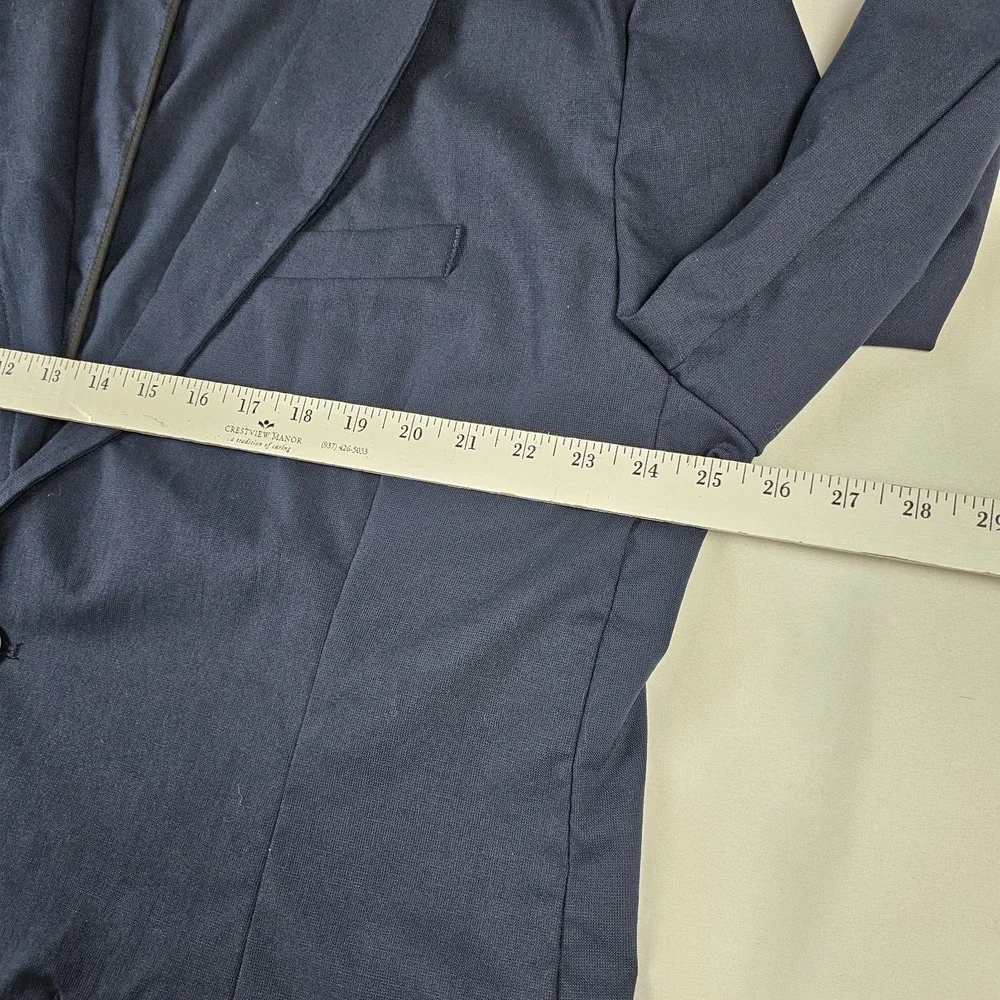 MICHAEL KORS Cotton Blazer Navy Blue Sport‎ Coat 46R